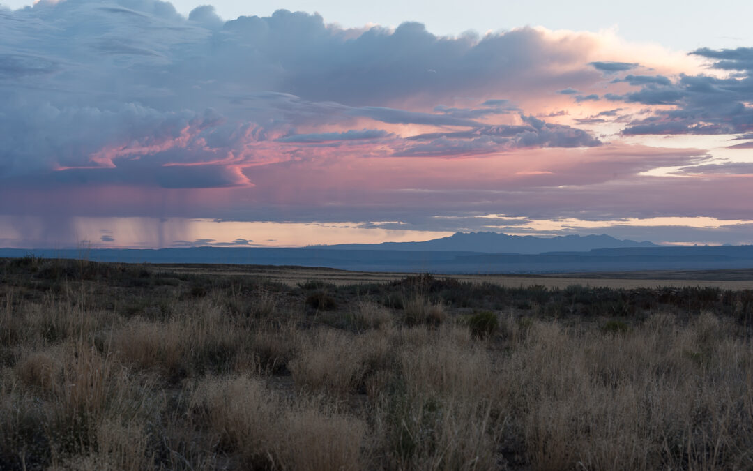 Dawn Virga, La Plata Mountains, CO from Shiprock, NM